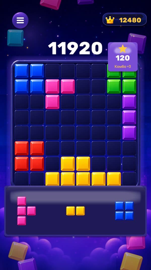 Геймплей Block Boom: серия комбо