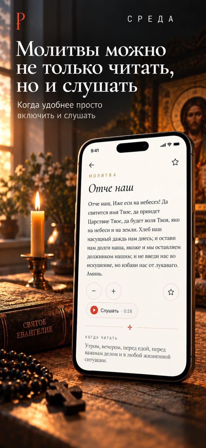 Prayers with audio in the SREDA app